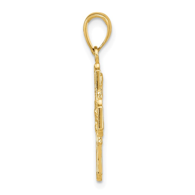 14k Polished 4-Way Medal Pendant M1456