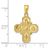 14k Polished 4-Way Medal Pendant M1456