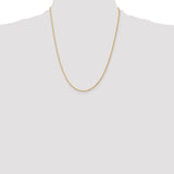 14K 10 inch 1.5mm Diamond-cut Parisian Wheat with Lobster Clasp Anklet PEN276