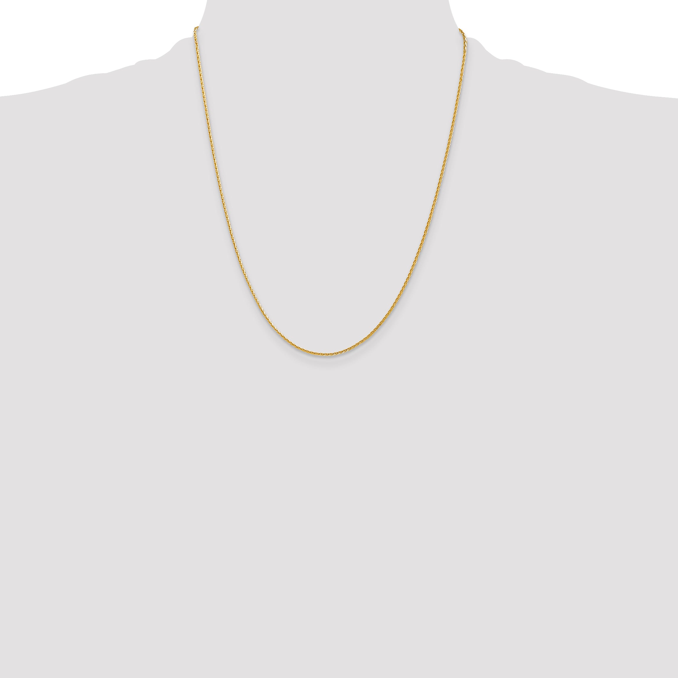 14K 10 inch 1.5mm Diamond-cut Parisian Wheat with Lobster Clasp Anklet PEN276
