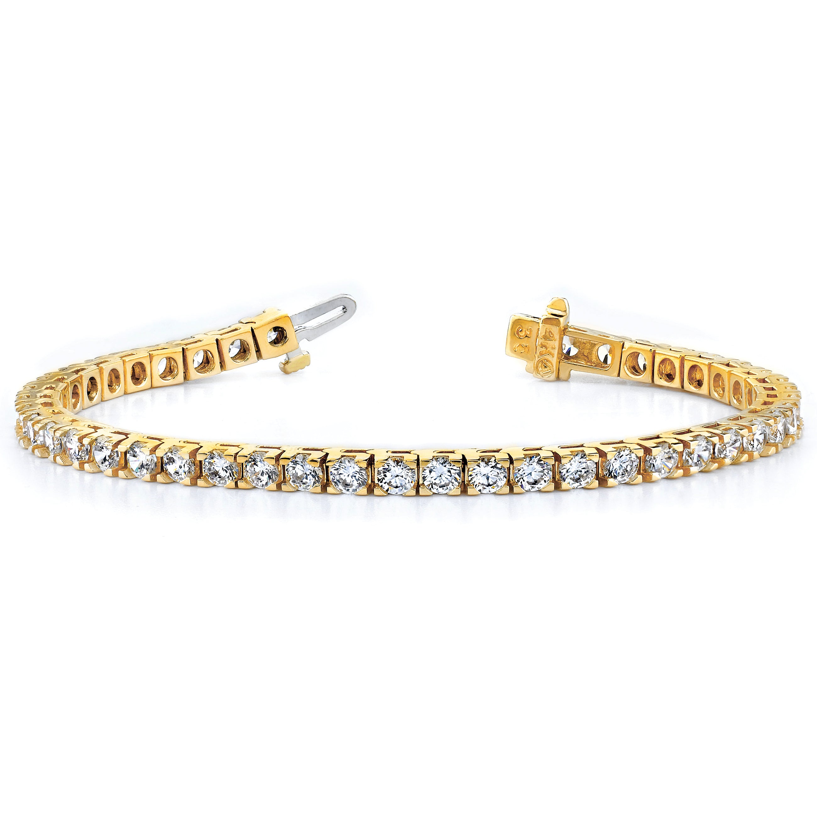 14k Complete 1.25 carat Round A Diamond 4-prong 7 inch Tennis Bracelet X729A