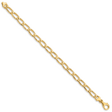 14K 18 inch 5.9mm Hand Polished Fancy Open Link with Fancy Lobster Clasp Chain LK113