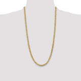 14K 26 inch 5.75mm Flat Beveled Curb with Lobster Clasp Chain FBU140