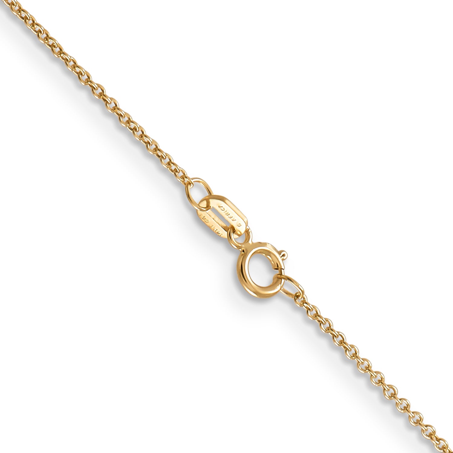 14K 14 inch .9mm Cable with Spring Ring Clasp Chain PEN190