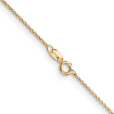 14K 14 inch .9mm Cable with Spring Ring Clasp Chain PEN190