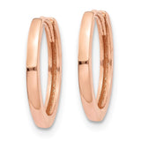 14k Rose Gold Round Hinged Hoop Earrings TF764