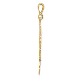 14k Fleur De Lis Cross Pendant C1965