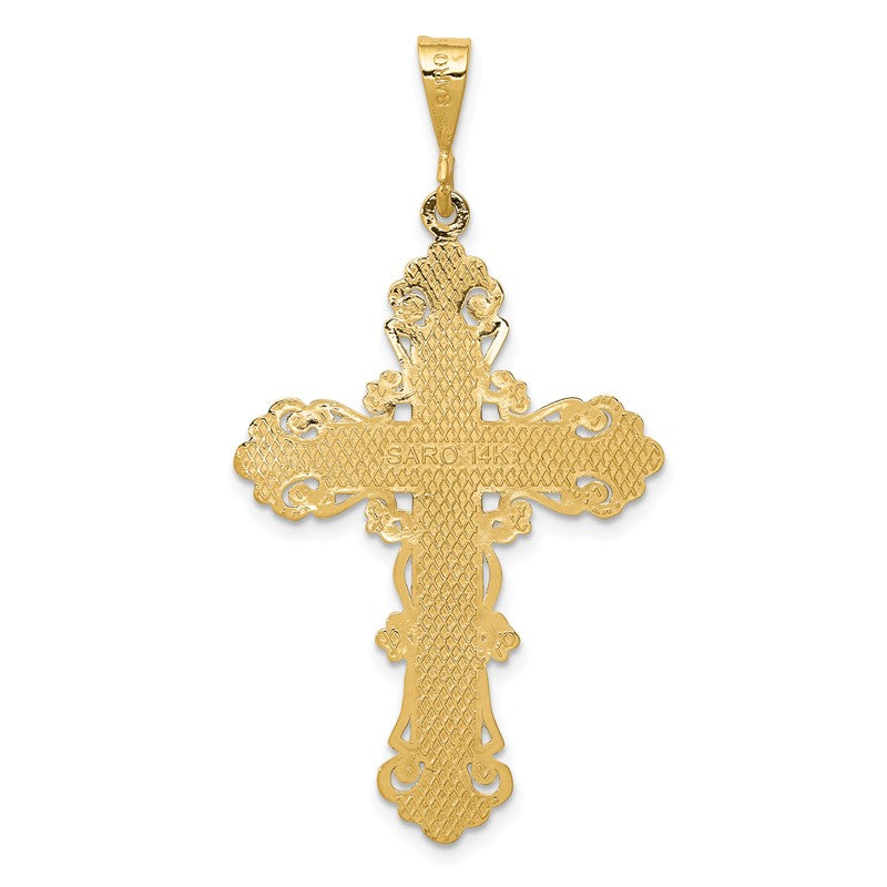 14k Fleur De Lis Cross Pendant C1965