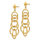 14k Intertwined Circles Drop Post Earrings TM545