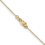 14K 14 inch .8mm Diamond-cut Cable with Lobster Clasp Chain PEN41L