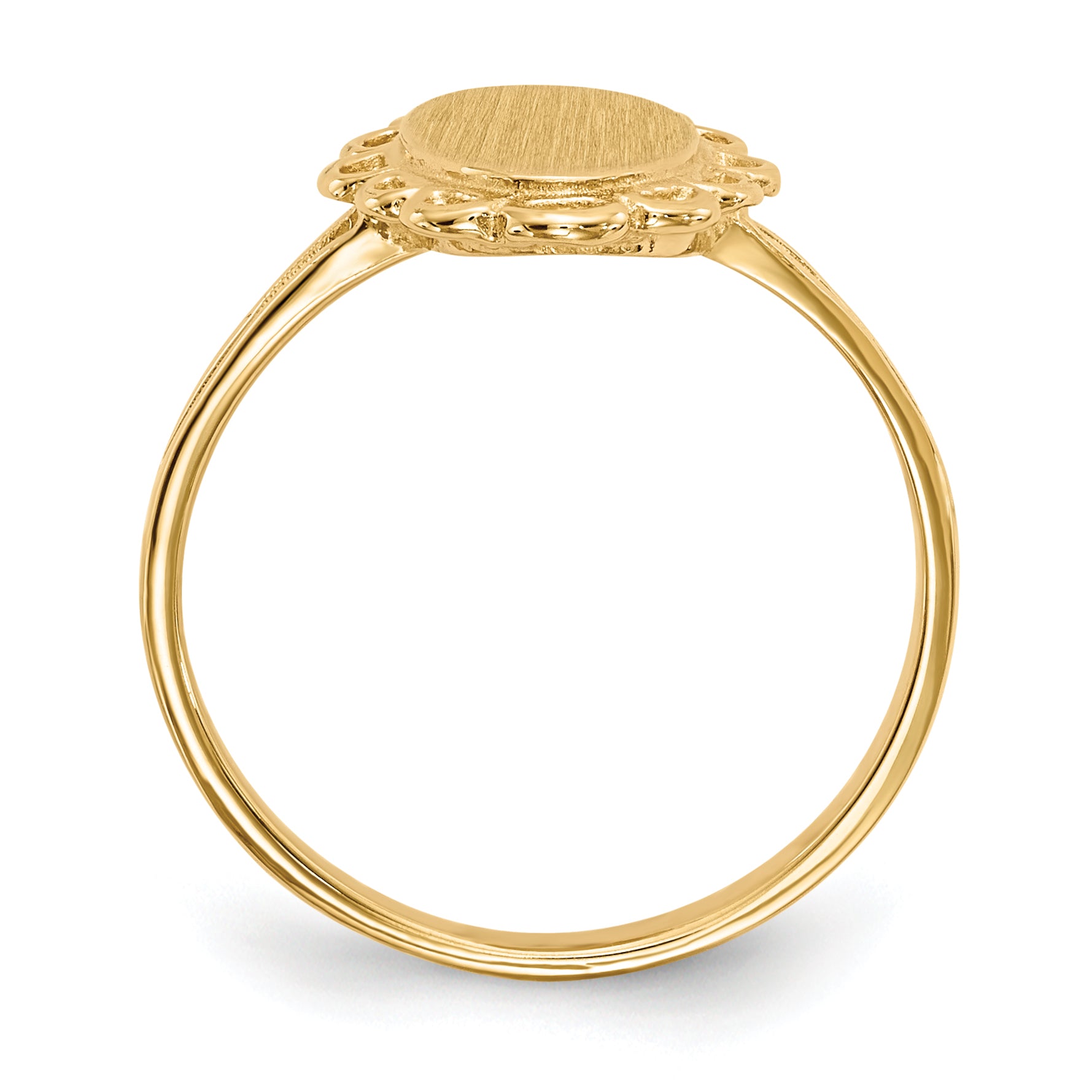 14k 7.0x13.0mm Open Back Signet Ring RS200