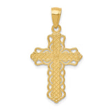 14K Lacey Trim Cross Pendant C4184