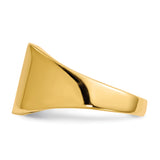 14k 11.0x11.5mm Closed Back Signet Ring RS358A