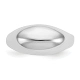 14k White Gold Polished Dome Ring R389