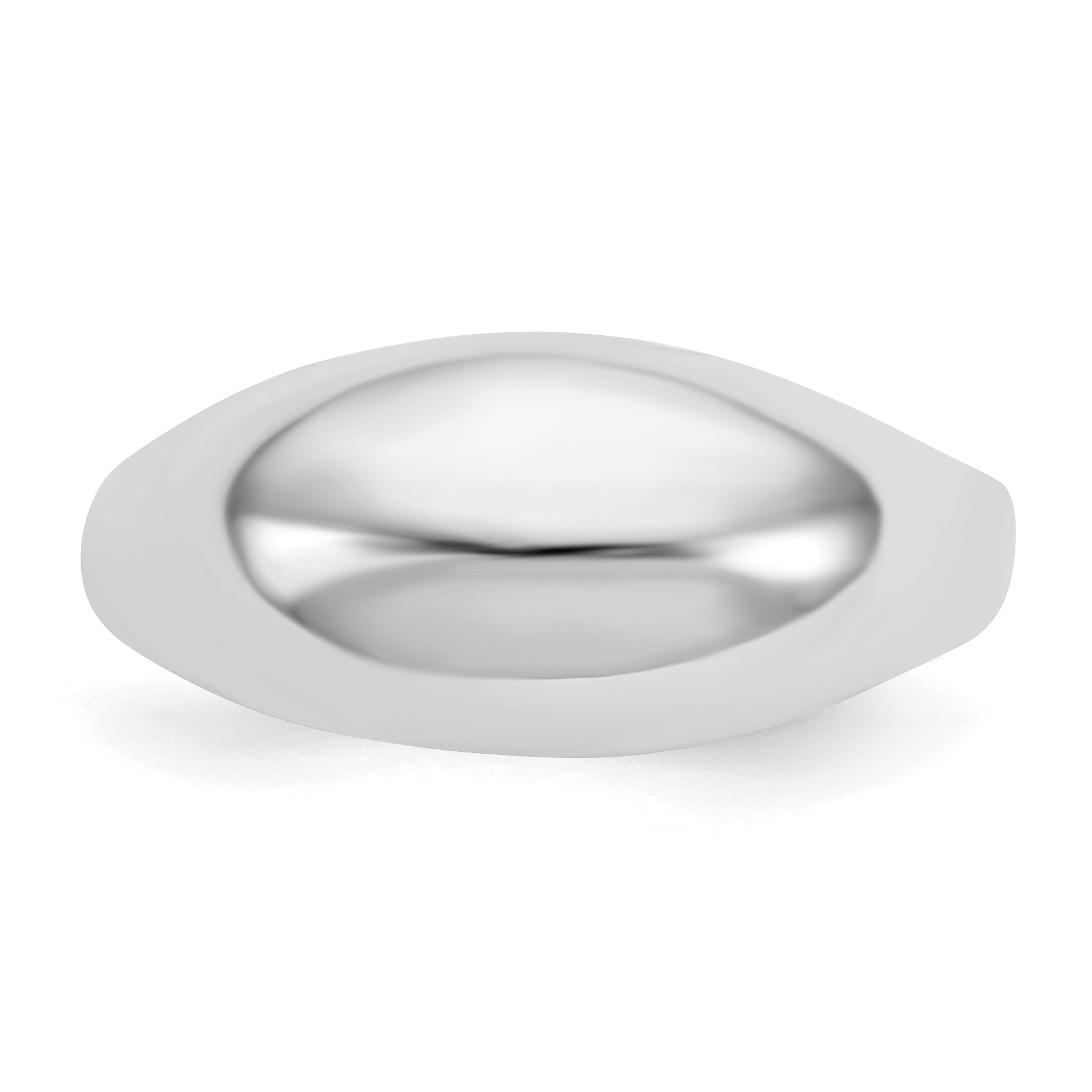 14k White Gold Polished Dome Ring R389