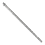 14k White Gold Complete 2.25 carat Round A Diamond Fancy Spiral 7 inch Tennis Bracelet X2003WA