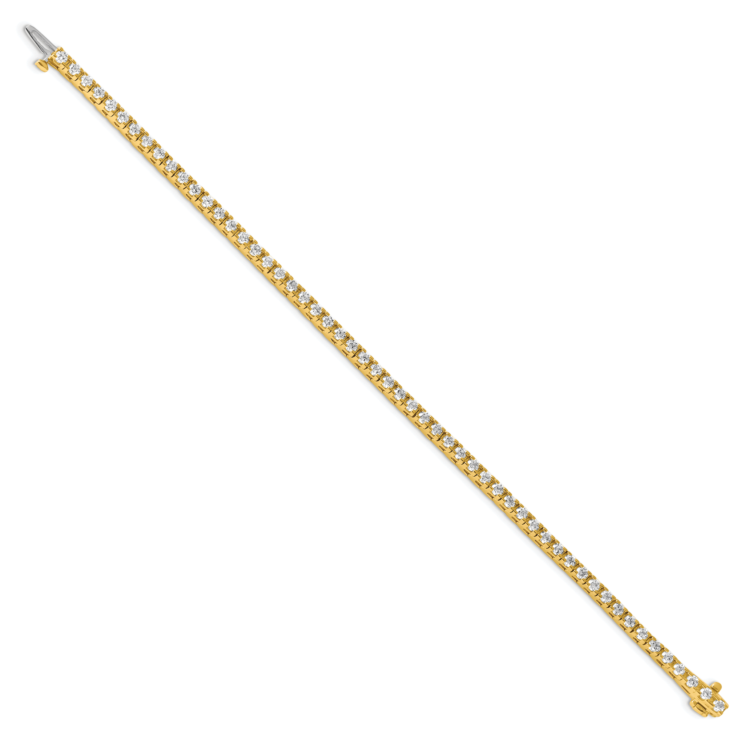 14k Complete 2.86 carat Round A Diamond 4-prong 7 inch Tennis Bracelet X732A