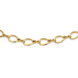 14k Fancy Oval and Twisted Link 18 inch Necklace SF2430