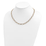 14k Fancy Oval and Twisted Link 18 inch Necklace SF2430