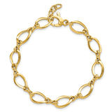 14k Fancy Oval and Twisted Link 18 inch Necklace SF2430