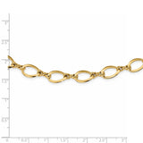 14k Fancy Oval and Twisted Link 18 inch Necklace SF2430