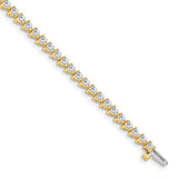 14k Complete 4.3 carat Round AAA Diamond 3-prong 7 inch Tennis Bracelet X2839AAA