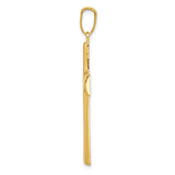 14k Hollow Cross Pendant K1206