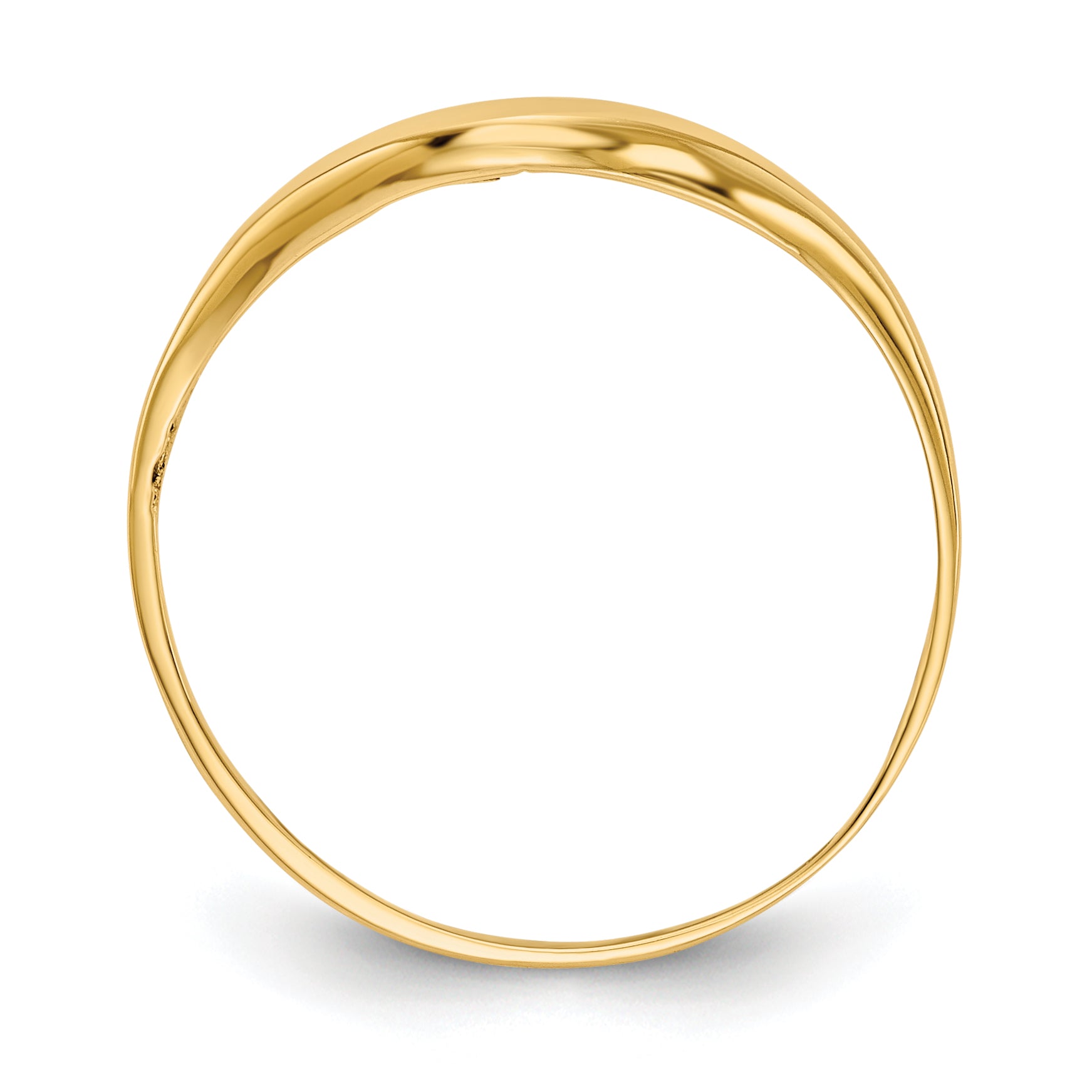 14k Polished Curve Ring R385