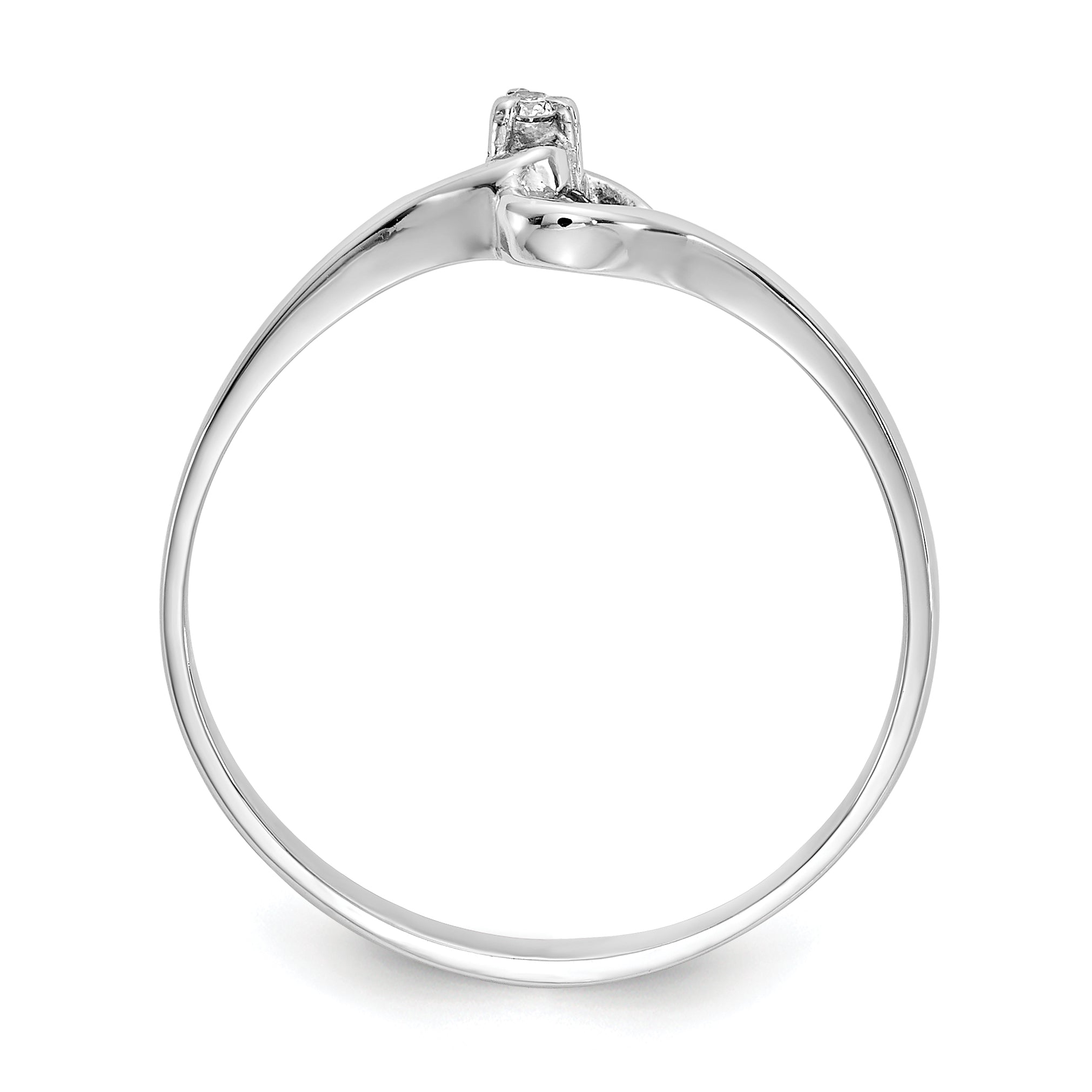 14k White Gold VS Diamond Heart Ring Y4203VS