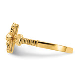 14K Polished Crucifix Ring K5725