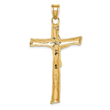 14k Rugged Tree Crucifix Pendant K2183