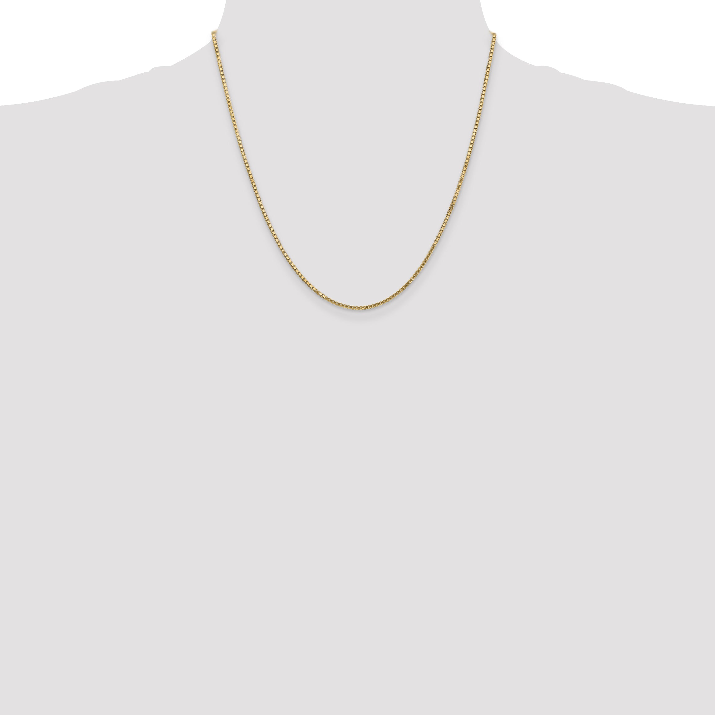 14K 26 inch 1.5mm Box with Lobster Clasp Chain BOX150