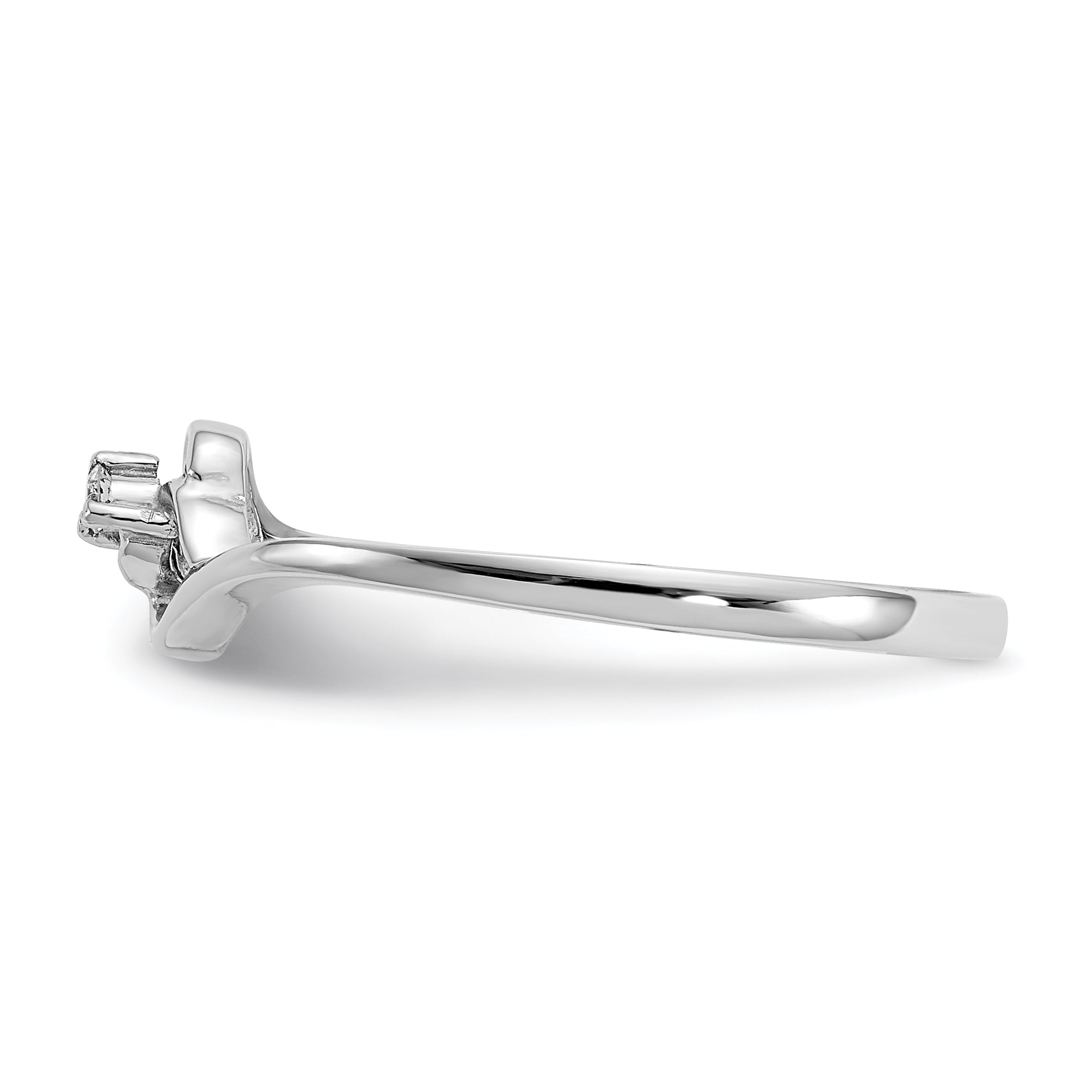14k White Gold VS Diamond Heart Ring Y4203VS