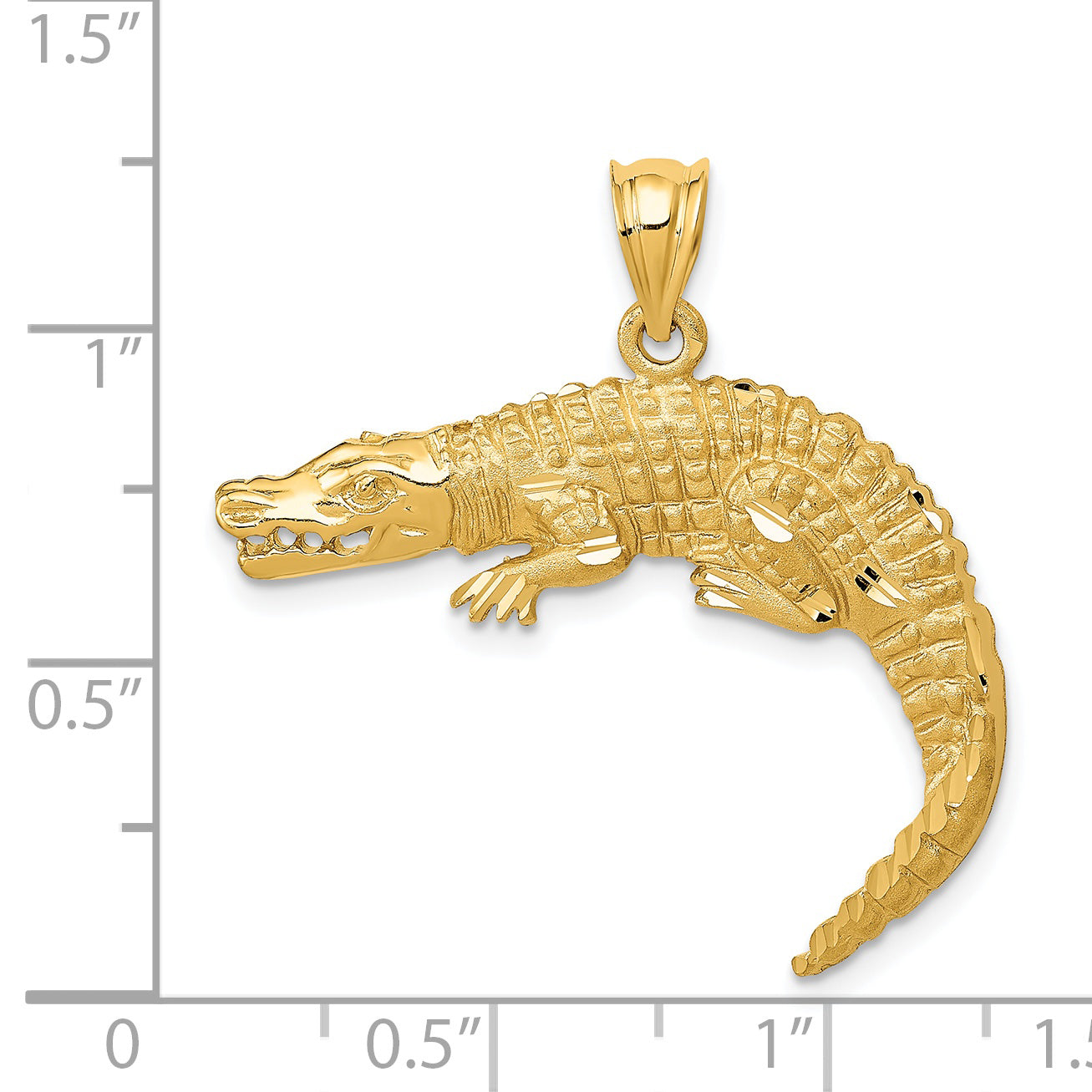 14k Alligator Pendant C128