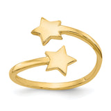 14k Double Star Toe Ring C2080