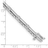 14k White Gold Complete 2.8 carat Round VS Diamond Bar Link 7 inch Tennis Bracelet X2177WVS