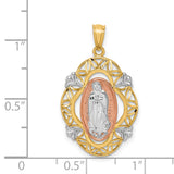 14K Two-tone with White Rhodium Our Lady of Guadalupe Pendant K5646