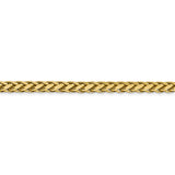 14K 18 inch 5mm Semi-Solid Diamond-cut Wheat with Lobster Clasp Chain BC186