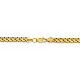 14K 18 inch 5mm Semi-Solid Diamond-cut Wheat with Lobster Clasp Chain BC186
