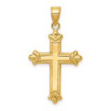 14k Reversible Diamond-cut Cross Pendant K3631
