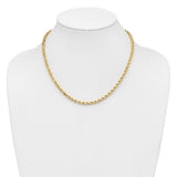 14K 26 inch 4.25mm Diamond-cut Rope with Lobster Clasp Chain 033L