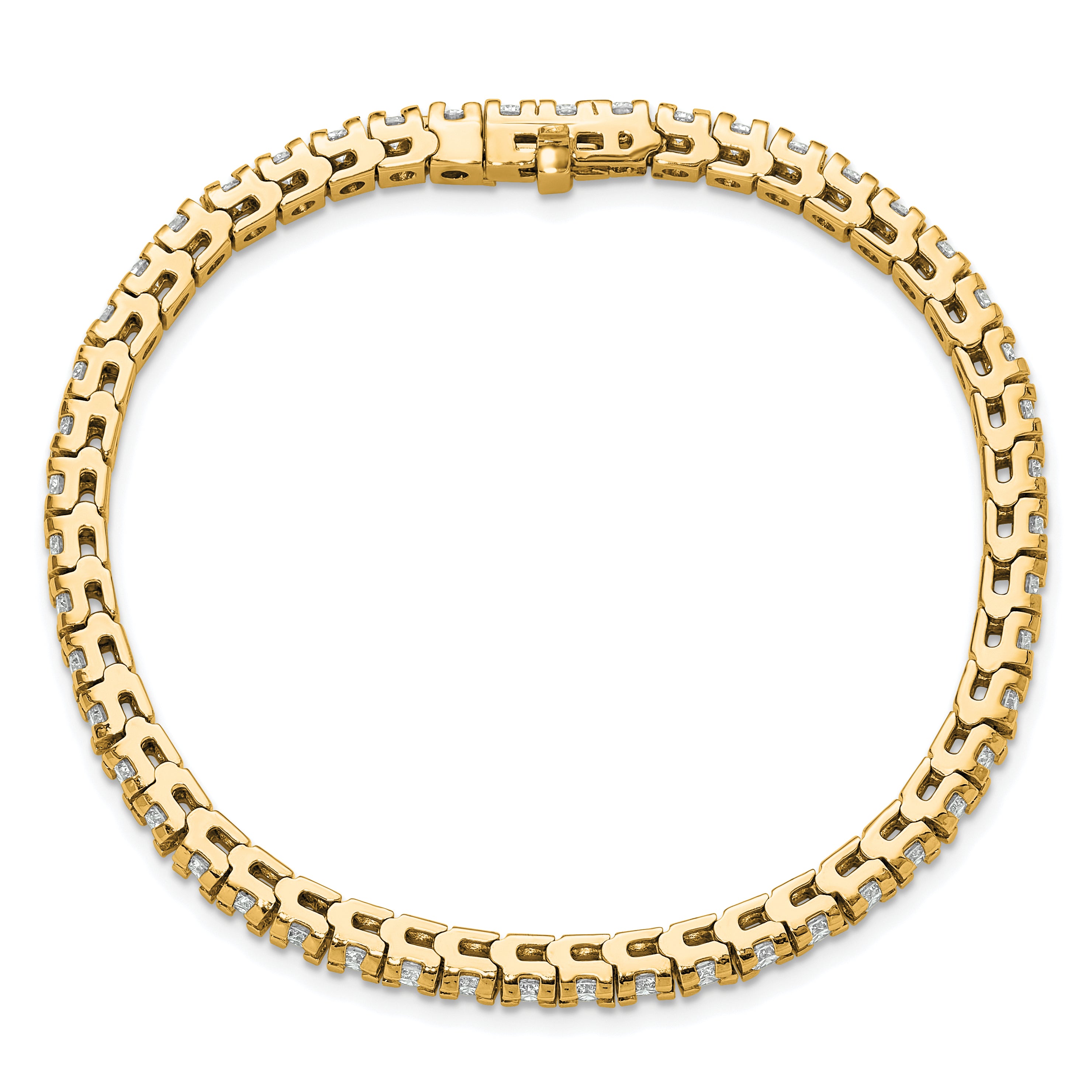 14k Complete 4.65 carat Round A Diamond 4-prong 7 inch Tennis Bracelet X734A