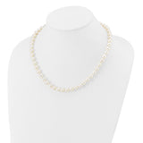 14k 7-8mm White Near-Round Freshwater Cultured Pearl 16 inch Necklace WPN070