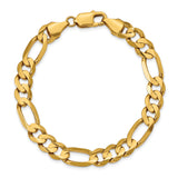 14K 22 inch 8.75mm Concave Open Figaro with Lobster Clasp Chain LFG220
