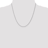14K White Gold 10 inch 1.15mm Diamond-cut Machine Made Rope with Lobster Clasp Chain Anklet W010