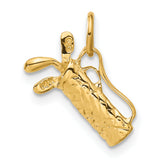 14k 3-D Golf Bag Charm A7107