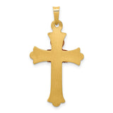 14k Two-Tone Claddagh Cross Pendant XR715