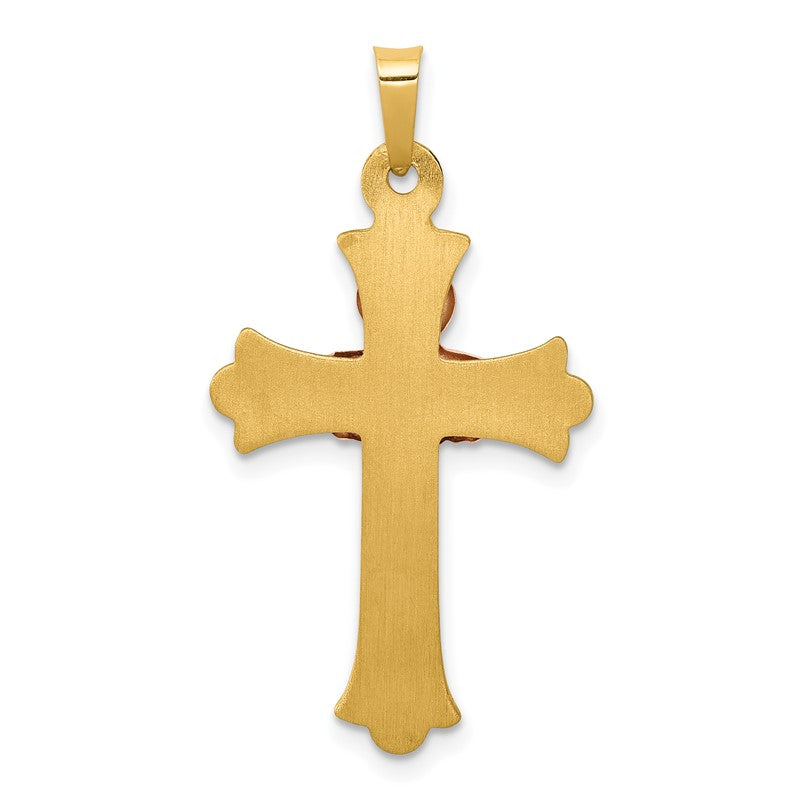 14k Two-Tone Claddagh Cross Pendant XR715