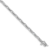 14k White Gold Complete 1 carat Round AAA Diamond Bar Link 7 inch Tennis Bracelet X762WAAA