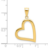 14K Polished Crooked Heart Pendant K4664